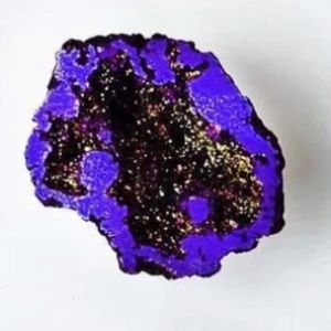 Aura Quartz Geode - 'Rainbow' Titanium Finish Geode in box by ROCK PARADISE